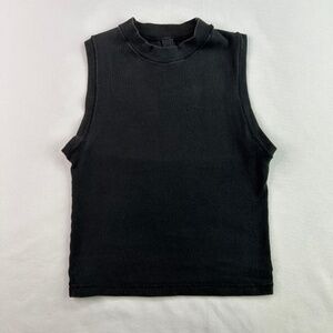 Skims Cotton Jersey Mock Neck Tank